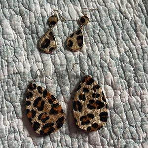 Cheetah print earrings